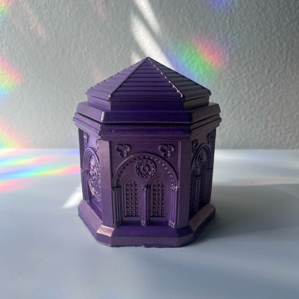 Purple Hexagonal Candle Holder